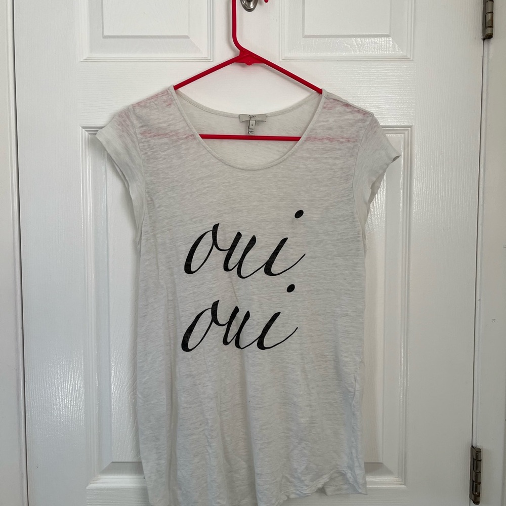 Joie White Tee with Graphic Print Size S